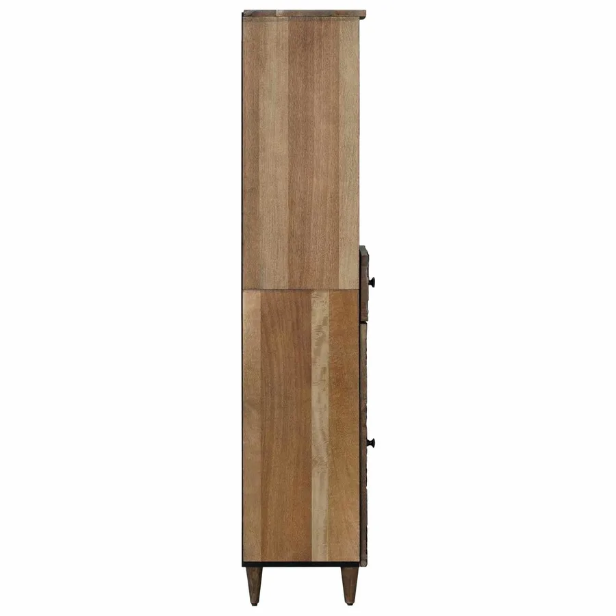 Armoire de salle de bain avec tiroir Marron 38 x 33,5 x 160 cm - 4