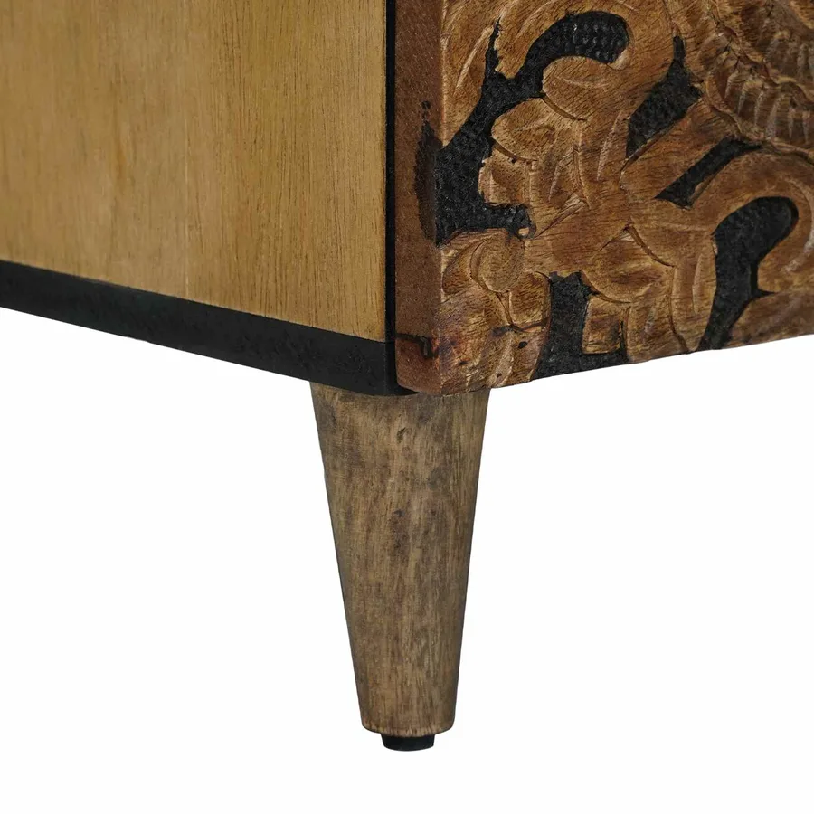 Buffet 2 pcs Marron 60 x 33,5 x 75 cm Bois de mangue massif - 9