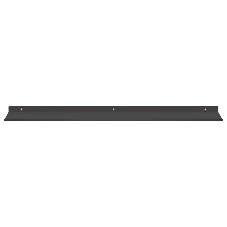 Étagère flottante 4 pcs Noir 80 x 18 x 2,5 cm Acier - 5