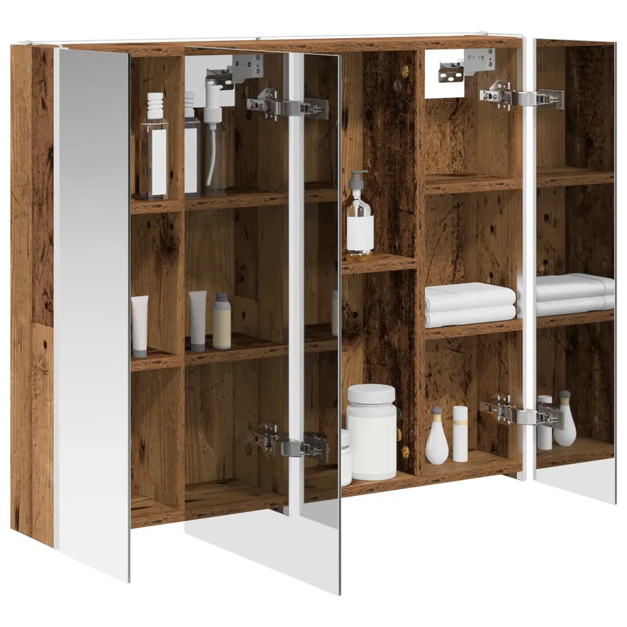 Armoire Miroir de Salle de Bain Bois ancien 83,5 x 15,5 x 70 cm - 3