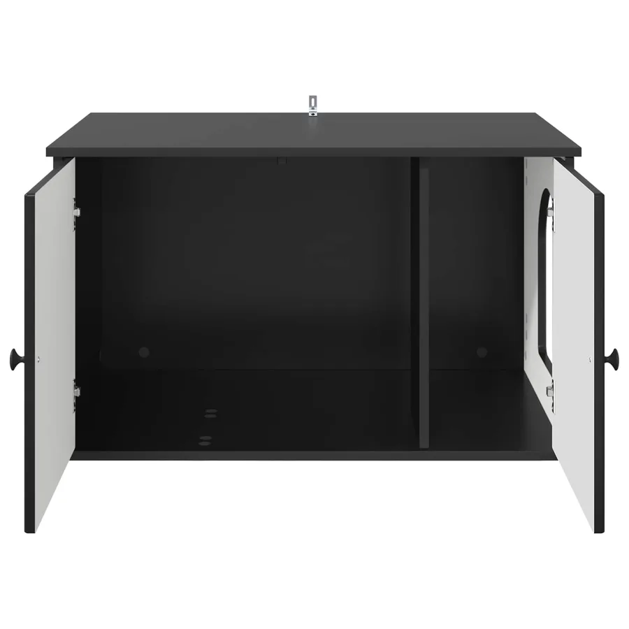 Maison pour chat Noir 85 x 55 x 50,5 cm Bois d'ingénierie - 6