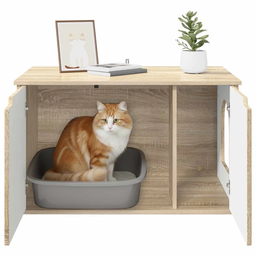 Maison pour chat Sonoma 85 x 55 x 50,5 cm Bois d'ingénierie - 11