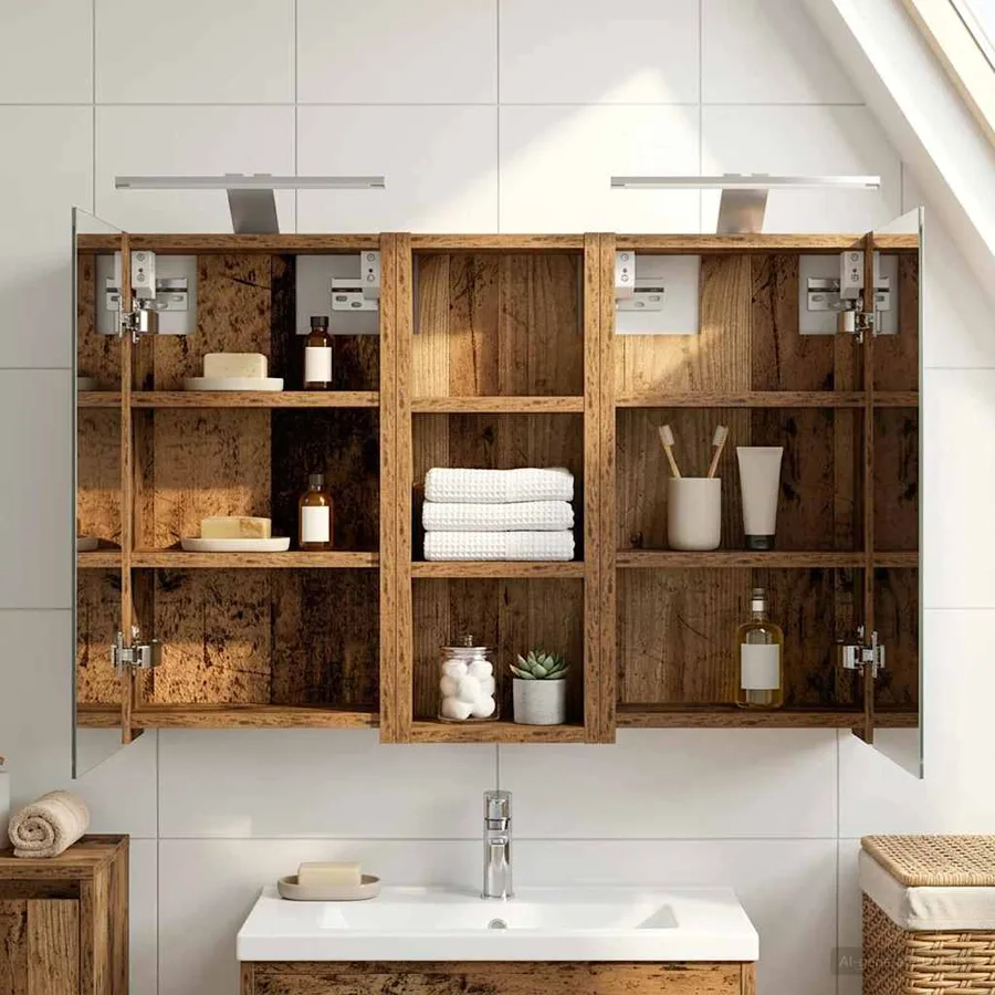 Ensemble de Meubles de Salle de Bain 3 pcs 80 x 10,5 x 50 cm - 4