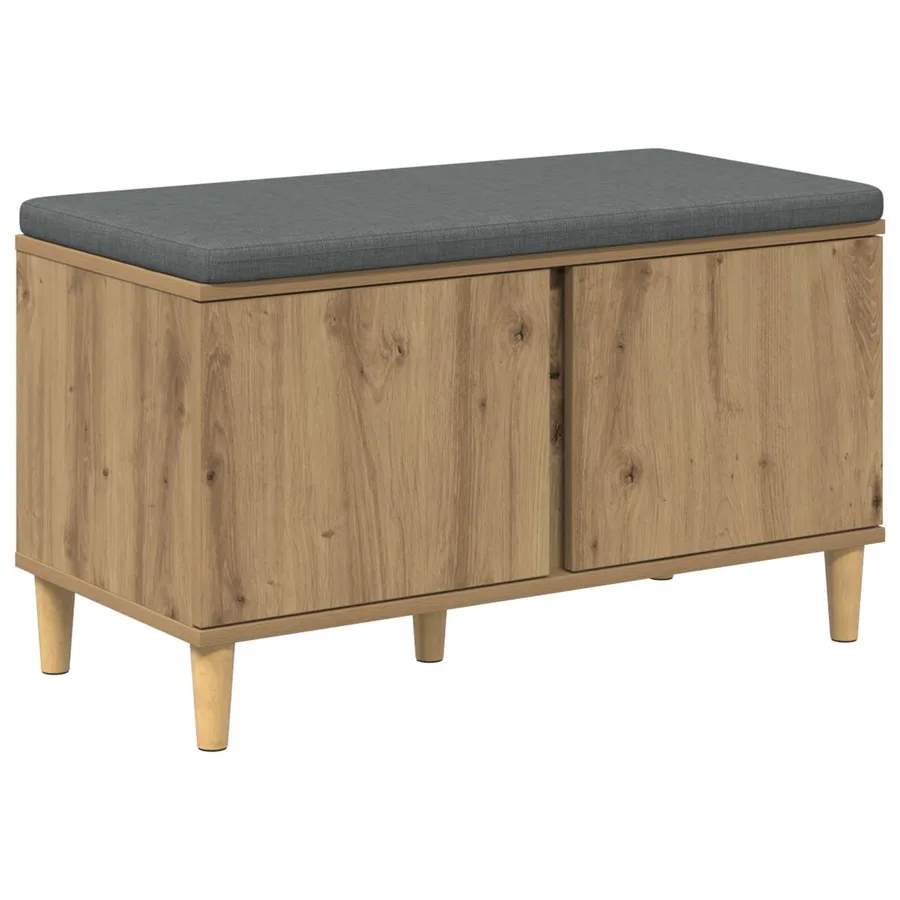 Banc d'entrée Chêne Artisanal 80 x 38 x 46 cm - 2