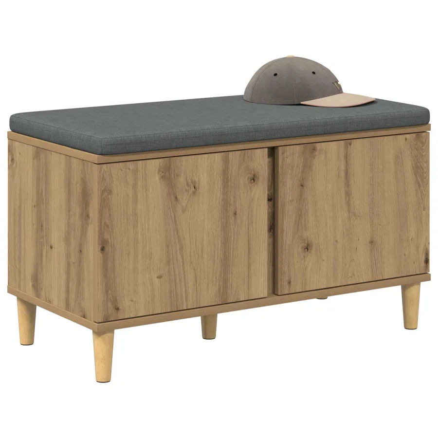 Banc d'entrée Chêne Artisanal 80 x 38 x 46 cm - 3