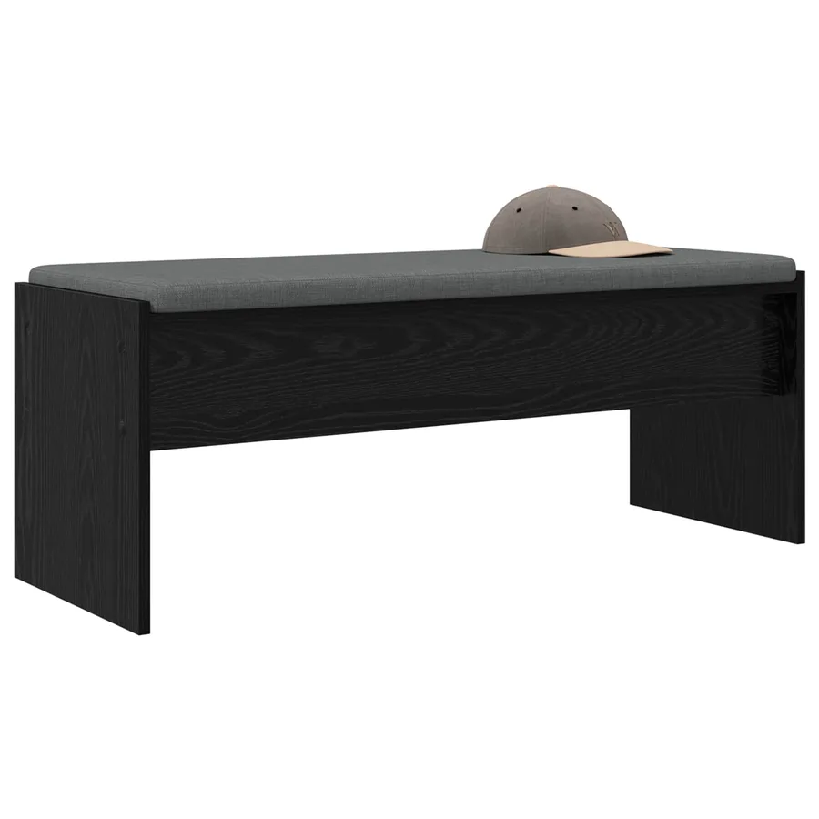 Banc d'entrée avec coussin Chêne noir 103 x 38 x 40 cm - 3
