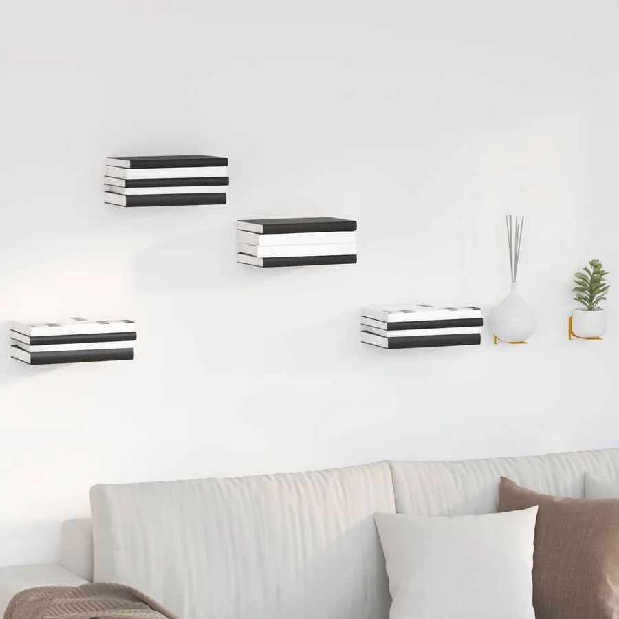 Étagère Flottante Invisible Montage mural 24 pcs Jaune moutarde