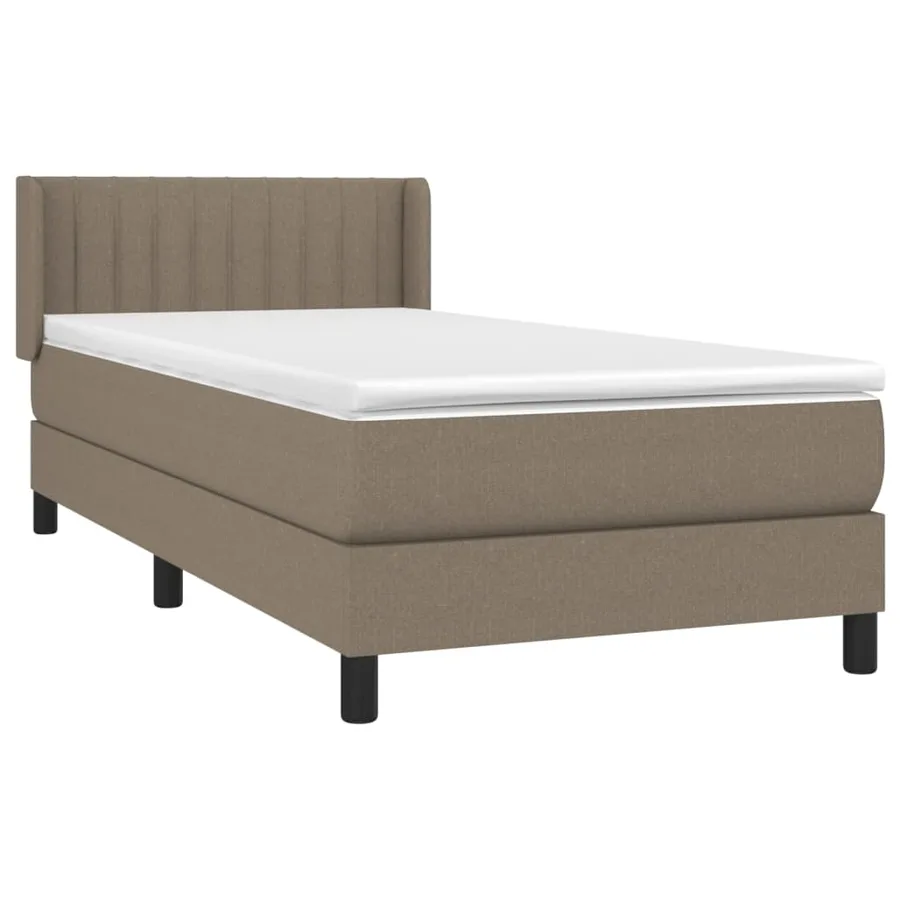 Sommier à lattes de lit avec matelas Taupe 80x200 cm Tissu - 3