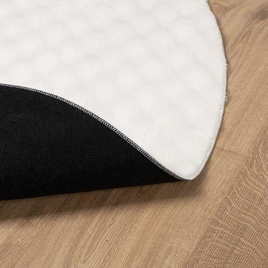 Tapis de surface Rond SIROLO Crème Ø 120 CM Polyester - 4