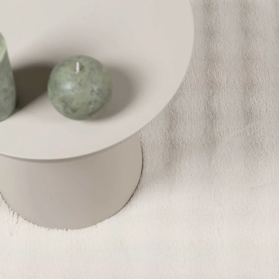 Tapis de surface Rond SIROLO Crème Ø 120 CM Polyester - 6