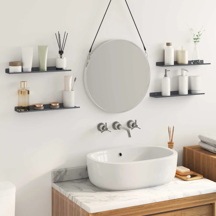 Étagère flottante 4 pcs Anthracite 40 x 8,5 x 2,5 cm Acier - 4