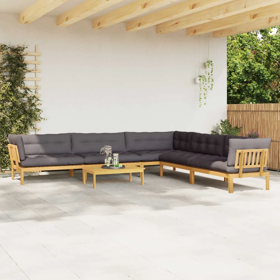 6 Pièce Unité du canapé en palette de jardin - 4