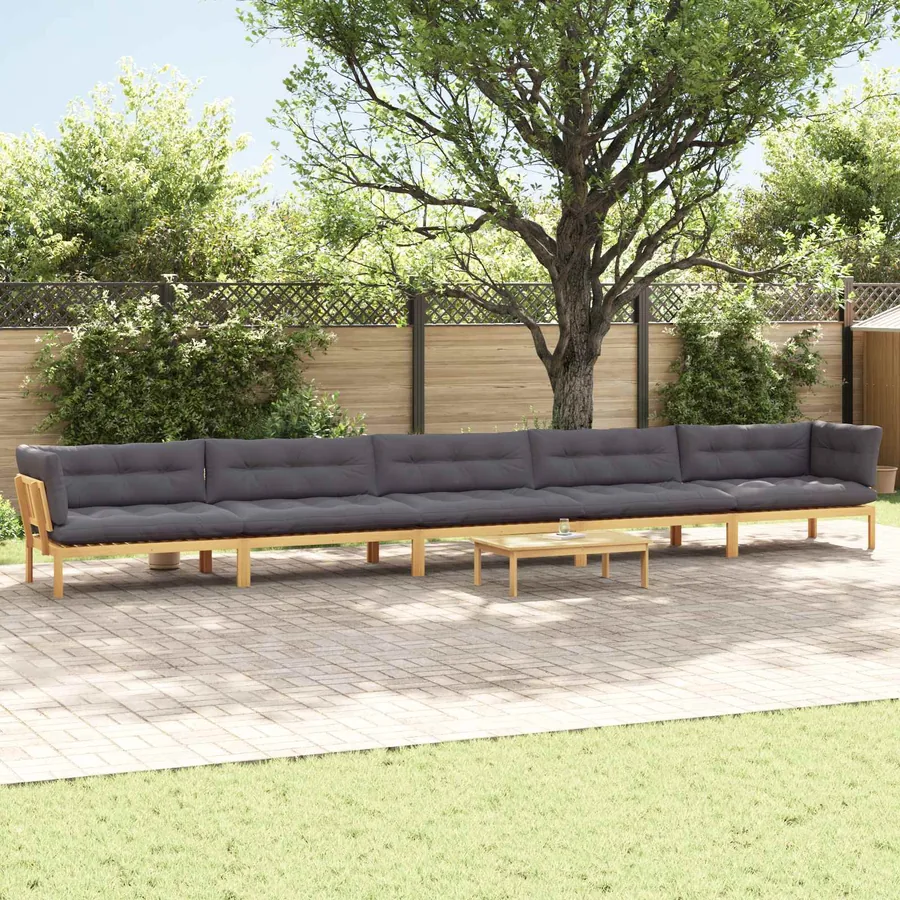 6 Pièce Unité du canapé en palette de jardin