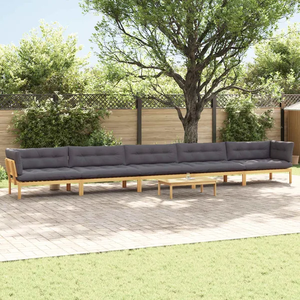 6 Pièce Unité du canapé en palette de jardin