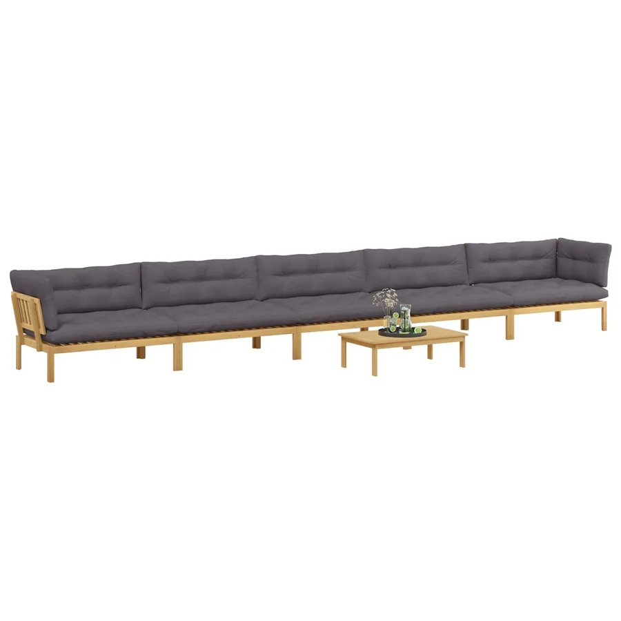 6 Pièce Unité du canapé en palette de jardin - 3