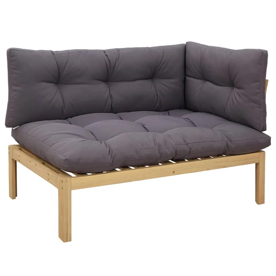 2 pcs Bois d'acacia Marron Clair - 5