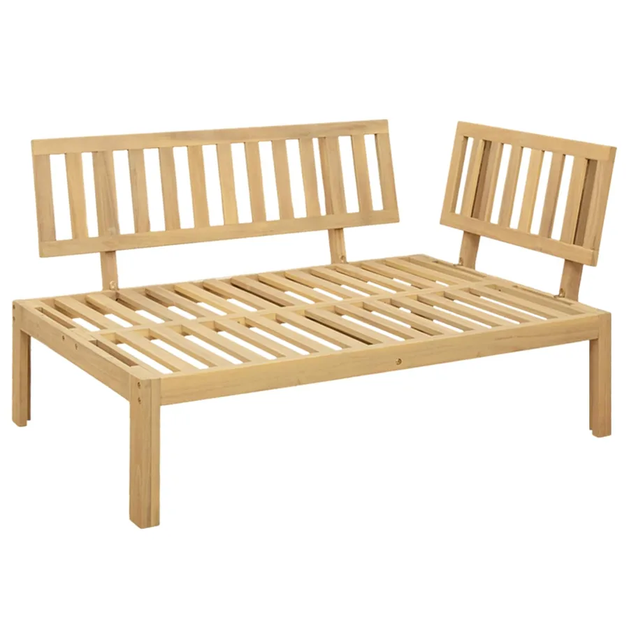2 pcs Bois d'acacia Marron Clair - 7