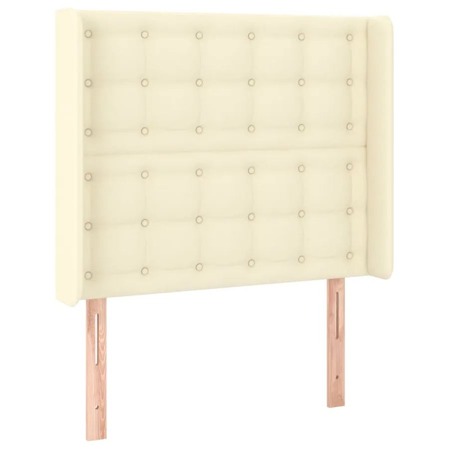 Sommier à lattes de lit matelas LED Crème 80x200cm Similicuir - 7