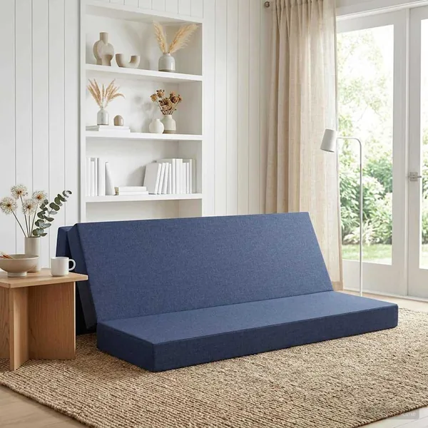 Canapé-lit pliable 200 x 67 x 45 cm Bleu