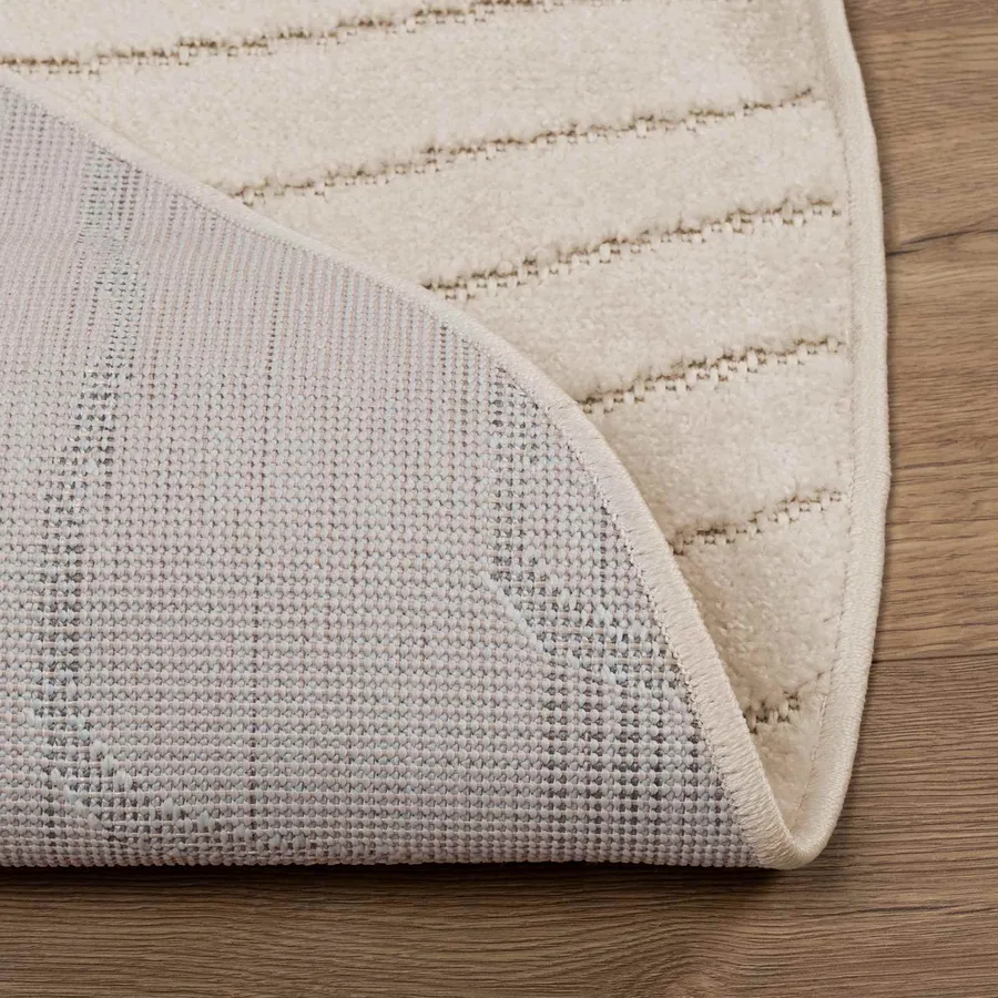 Tapis de surface Rond PALMERAS Beige Ø 160 CM Polyester - 4