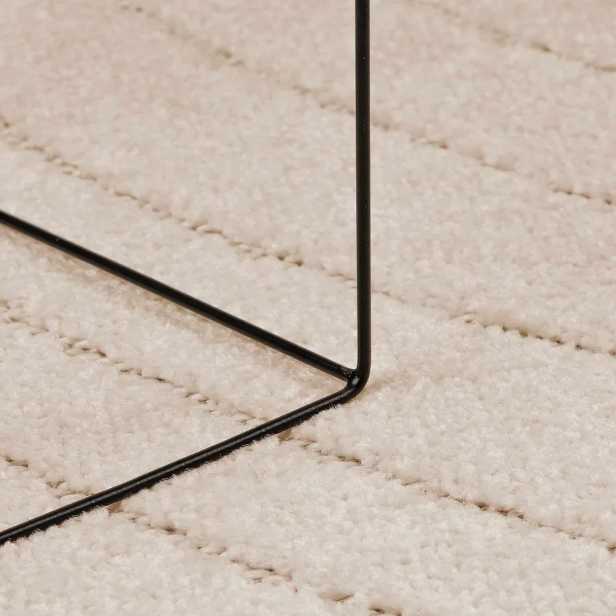 Tapis de surface Rond PALMERAS Beige Ø 160 CM Polyester - 5