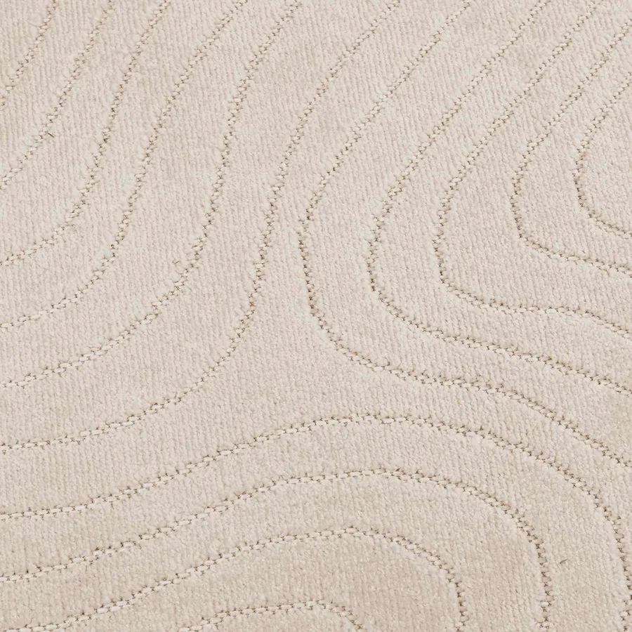 Tapis de surface Rond PALMERAS Beige Ø 160 CM Polyester - 7
