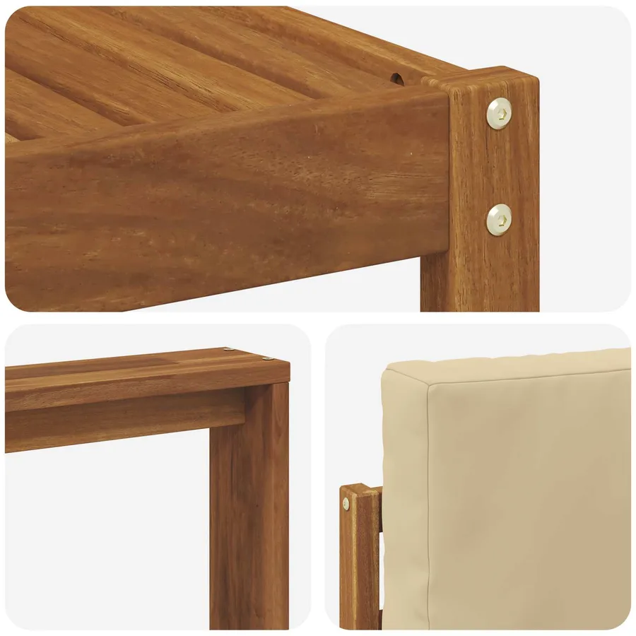 Ensemble de canapés d'extérieur 6 pcs Naturel et Beige - 6