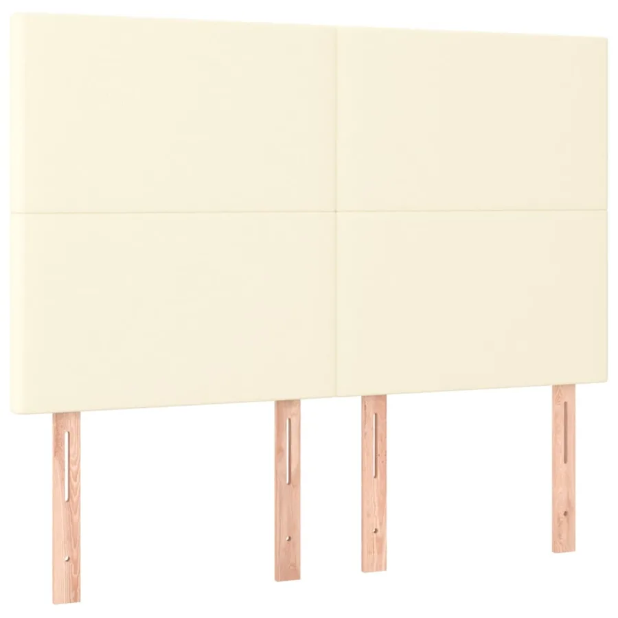 Sommier à lattes de lit avec matelas Crème 140x190cm Similicuir - 6