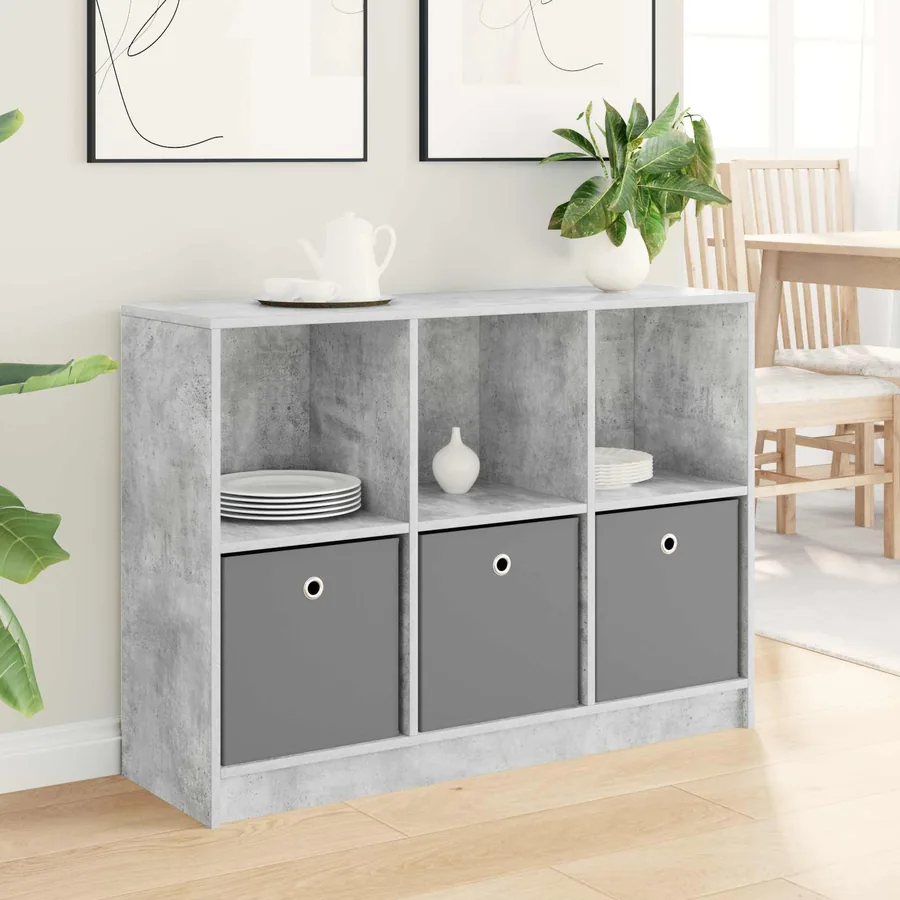 Buffet avec tiroir Gris béton 102 x 32 x 73,5 cm