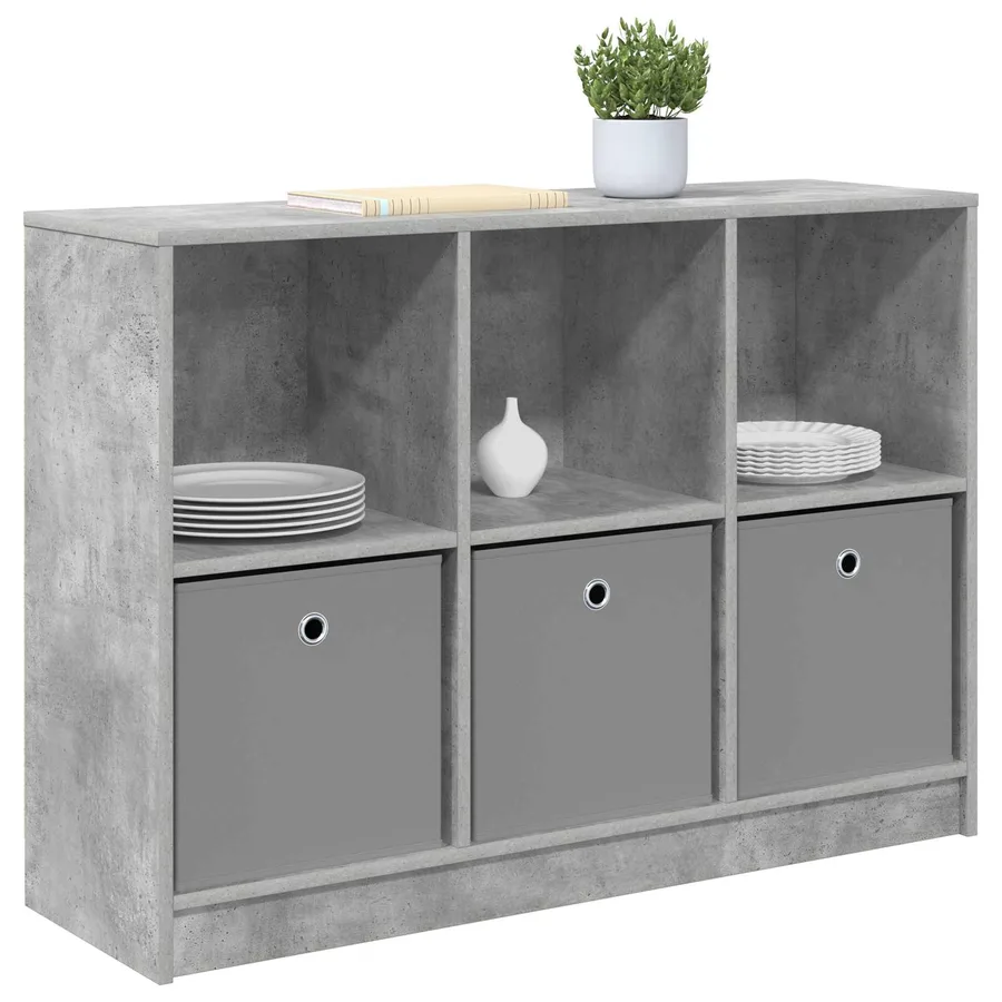 Buffet avec tiroir Gris béton 102 x 32 x 73,5 cm - 3