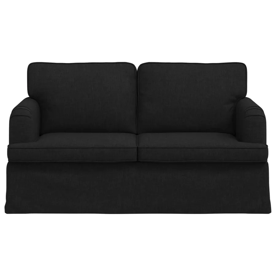 Canapé Noir 144 x 80 x 85 cm tissu - 4