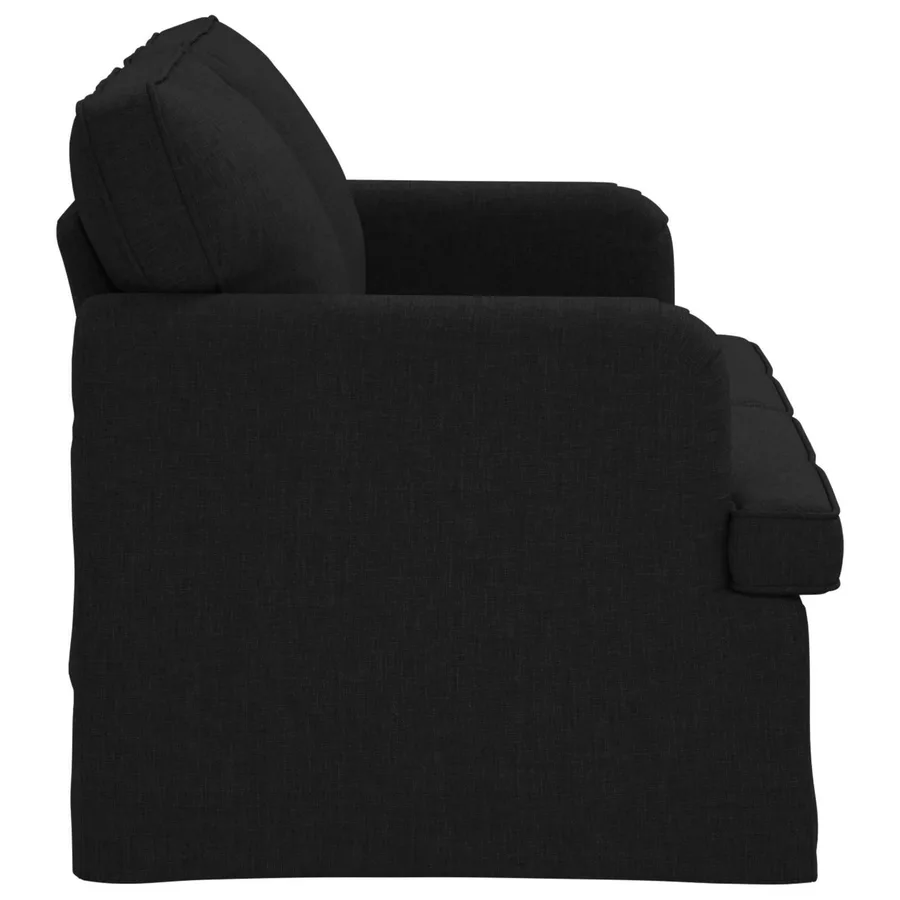 Canapé Noir 144 x 80 x 85 cm tissu - 5