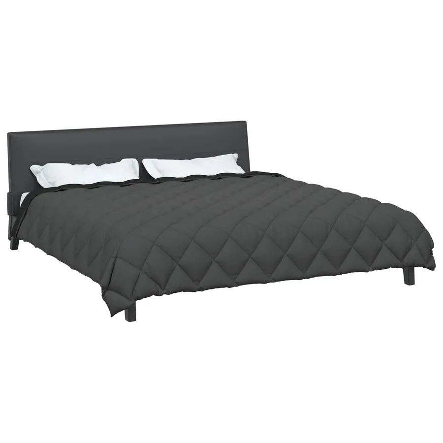 Duvet d'hiver Noir et anthracite 220 x 260 cm Microfibre - 3