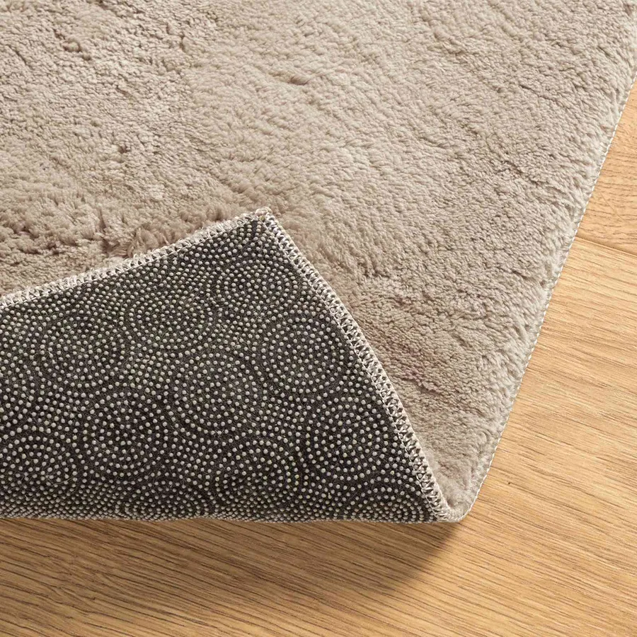 Tapis doux à poils moyens et lavable HUARTE Sable 80 x 500 cm - 4