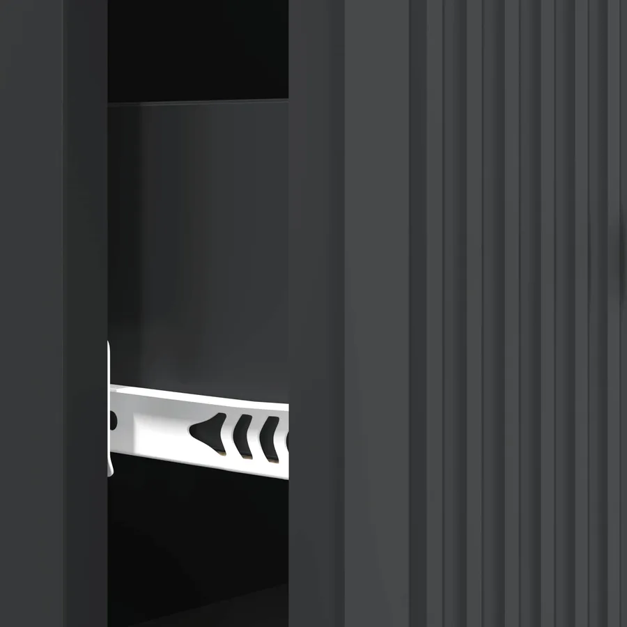 Armoire à tiroirs Noir 33 x 34,5 x 90 cm Bois d'ingénierie - 10