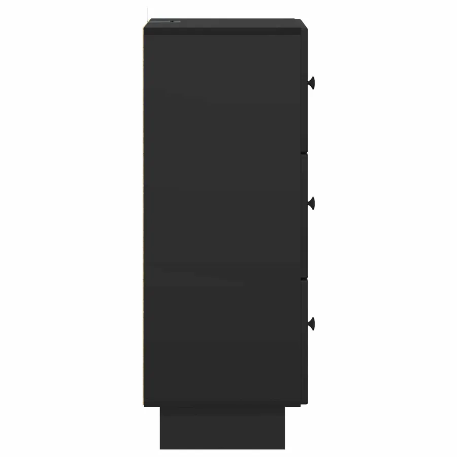 Armoire à tiroirs Noir 33 x 34,5 x 90 cm Bois d'ingénierie - 7