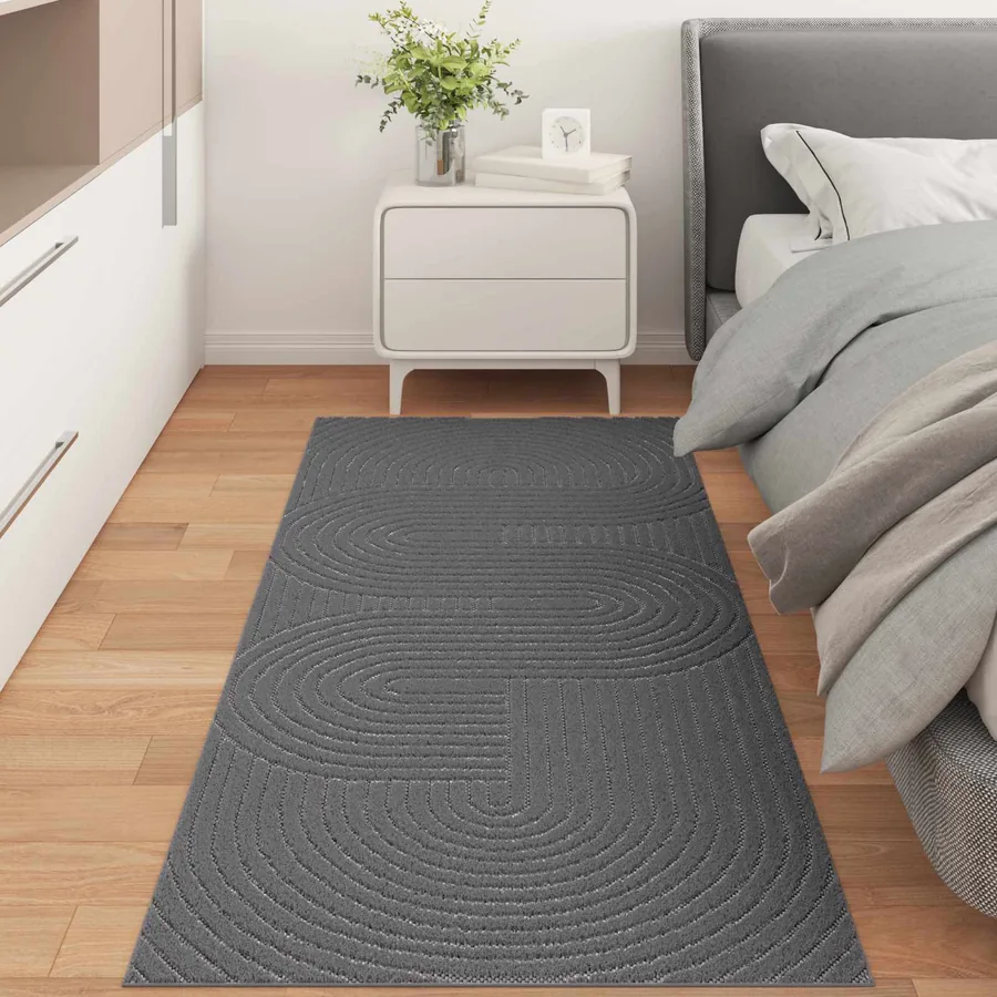 Tapis de surface PALMERAS Anthracite 200 x 80 cm Polyester