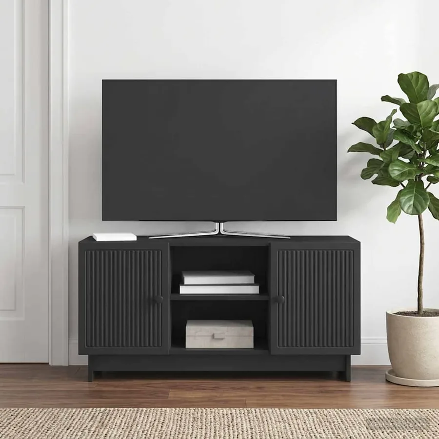 Meuble TV 102 x 34,5 x 50 cm Noir Bois d'ingénierie