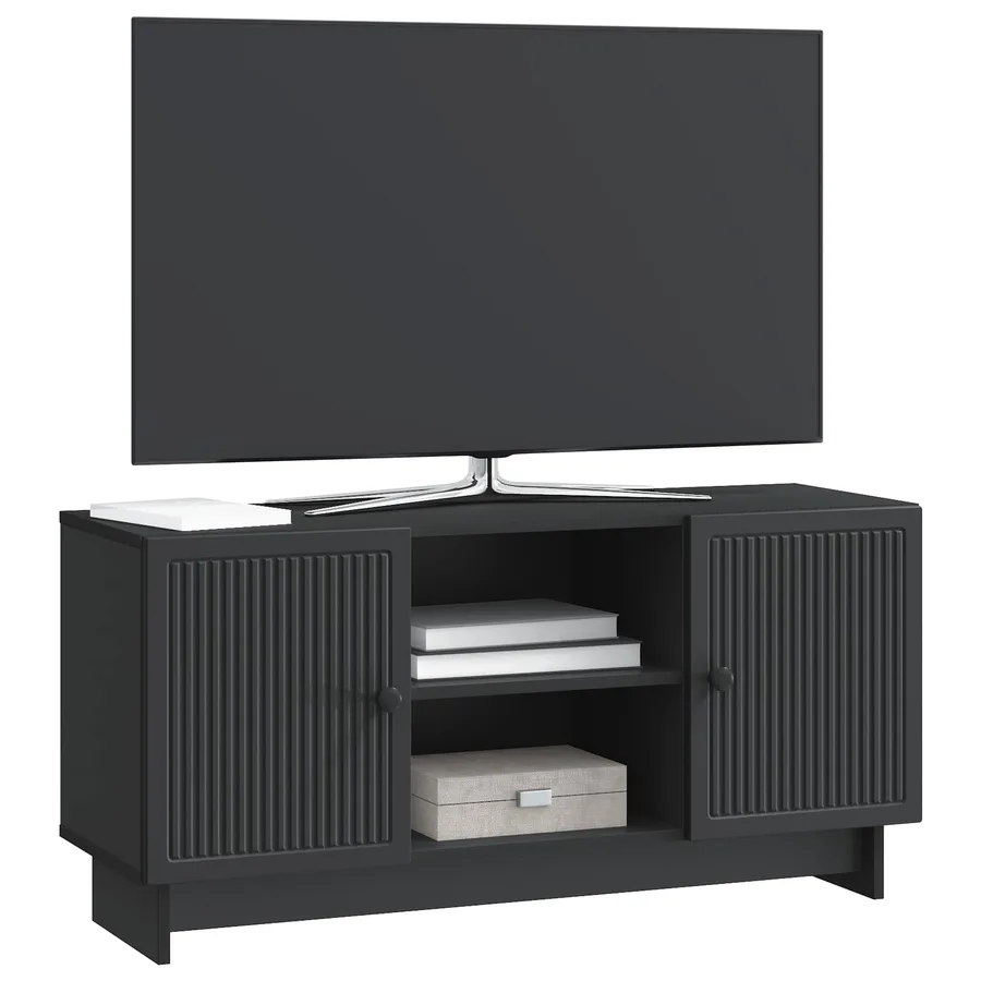 Meuble TV 102 x 34,5 x 50 cm Noir Bois d'ingénierie - 3