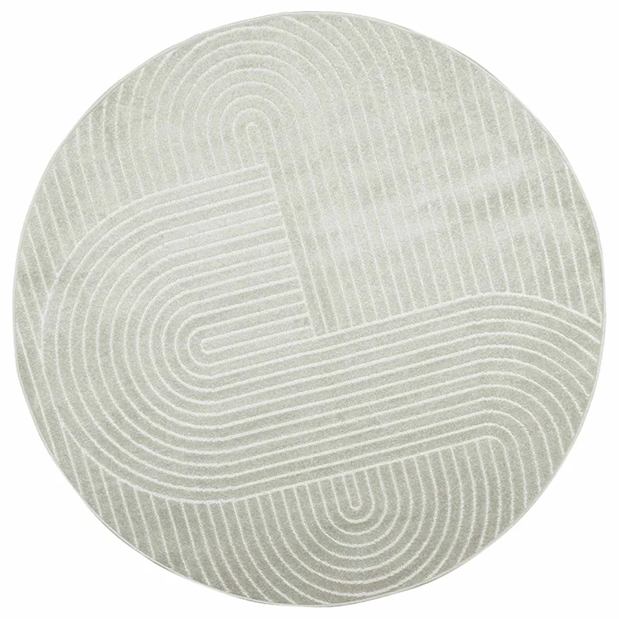 Tapis de surface Rond PALMERAS Vert Ø 120 CM Polyester - 2