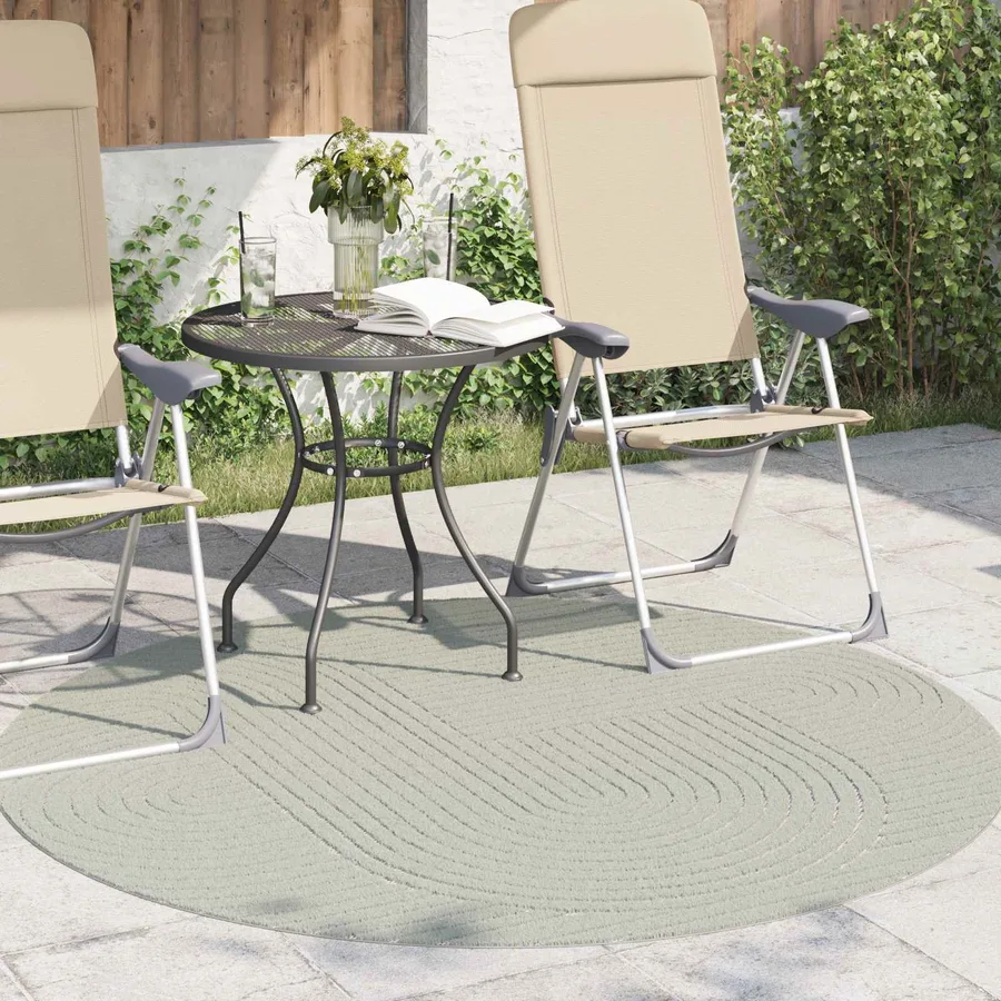 Tapis de surface Rond PALMERAS Vert Ø 120 CM Polyester - 3