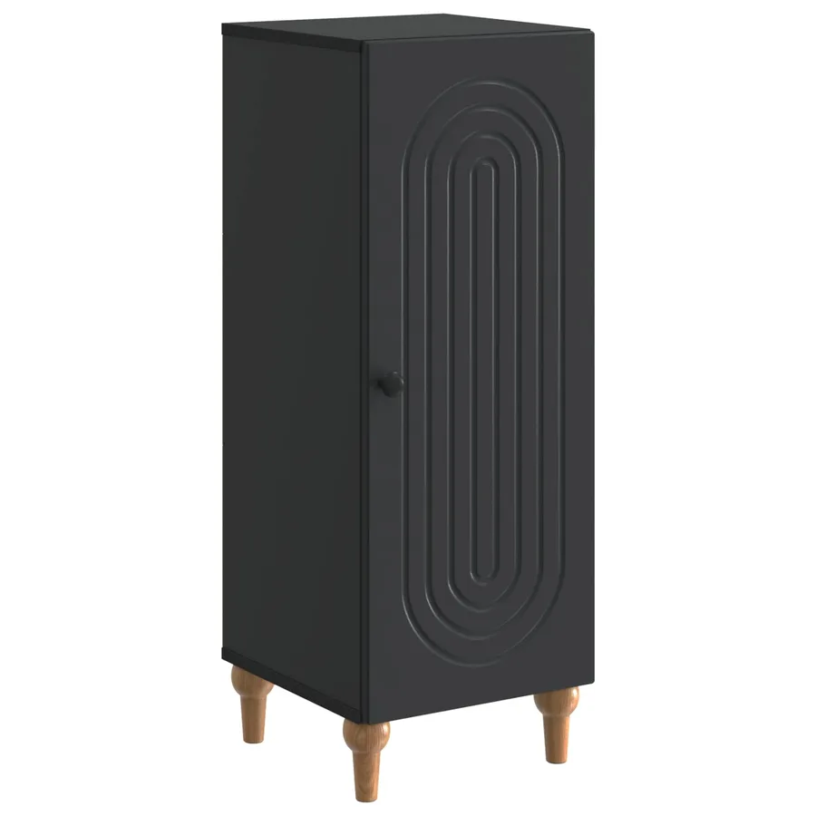Buffet Noir 33 x 34,5 x 90 cm Bois d'ingénierie - 2