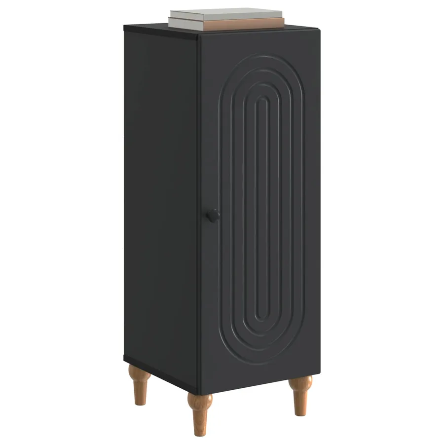 Buffet Noir 33 x 34,5 x 90 cm Bois d'ingénierie - 3