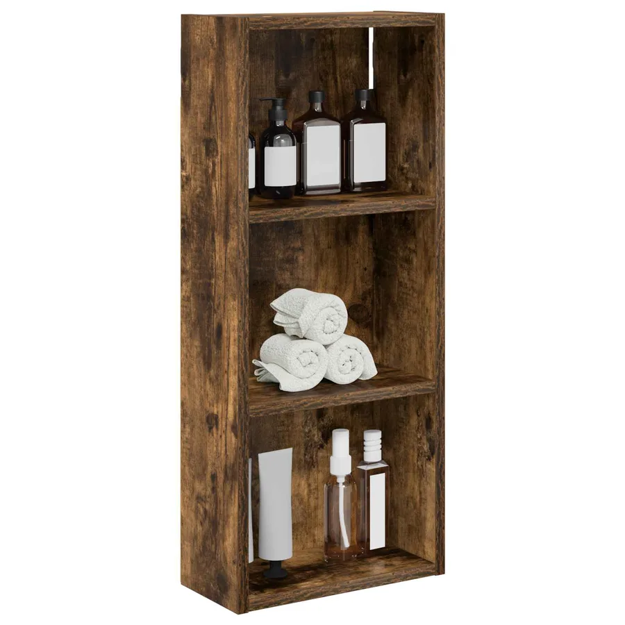 Armoire murale de salle de bain Chêne Fumé 30 x 14 x 70 cm - 3