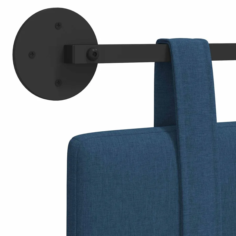 Tête de lit suspendue Bleu Tissu - 9