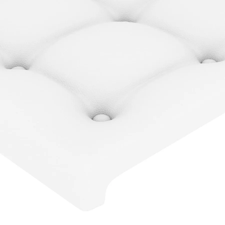 Cadre de lit sans matelas blanc 90x200 cm similicuir - 10