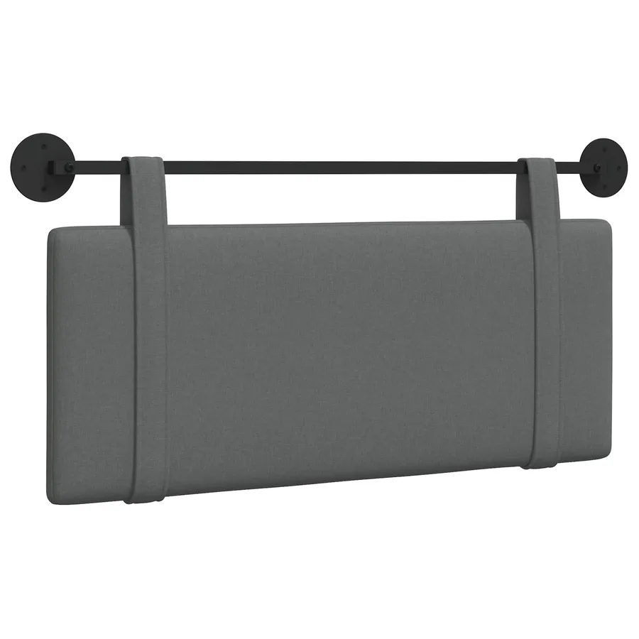 Tête de lit suspendue Gris foncé Tissu - 2