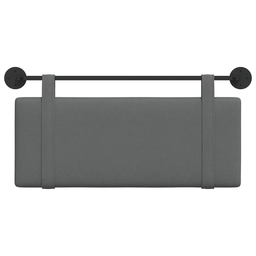 Tête de lit suspendue Gris foncé Tissu - 5
