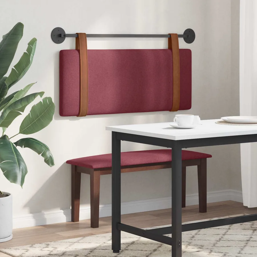 Tête de lit suspendue Bordeaux PU antique - 4