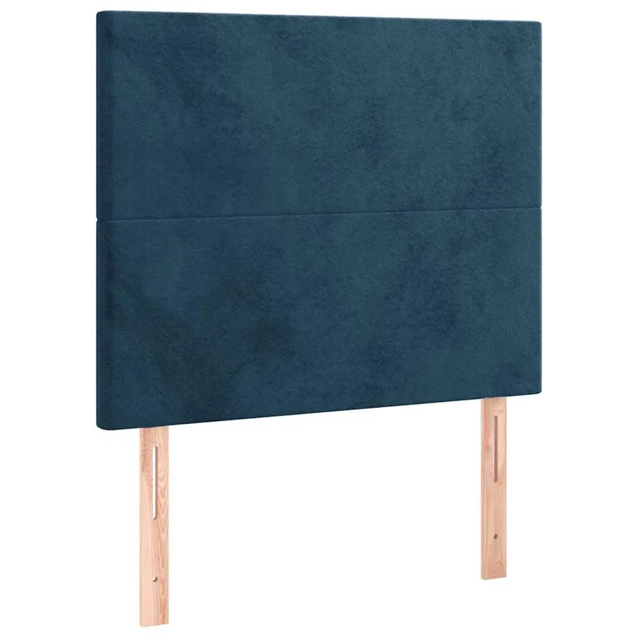 Sommier à lattes de lit avec matelas et LED Bleu foncé 80x200cm - 7